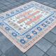 Powder Pink & Soft Blue Vintage Persian Rug, 166x209 Cm