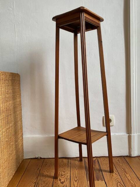 Antique wooden high stool (pedestal table) (1910-1930)