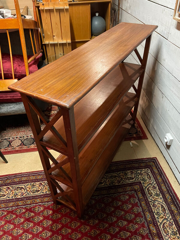 Bibliothèque étagère coloniale ancienne