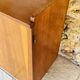 Vintage storage furniture in flame-figured oak, by Gillard Bourdin, circa 196.