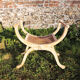 Ancien siège curule bois & cannage
