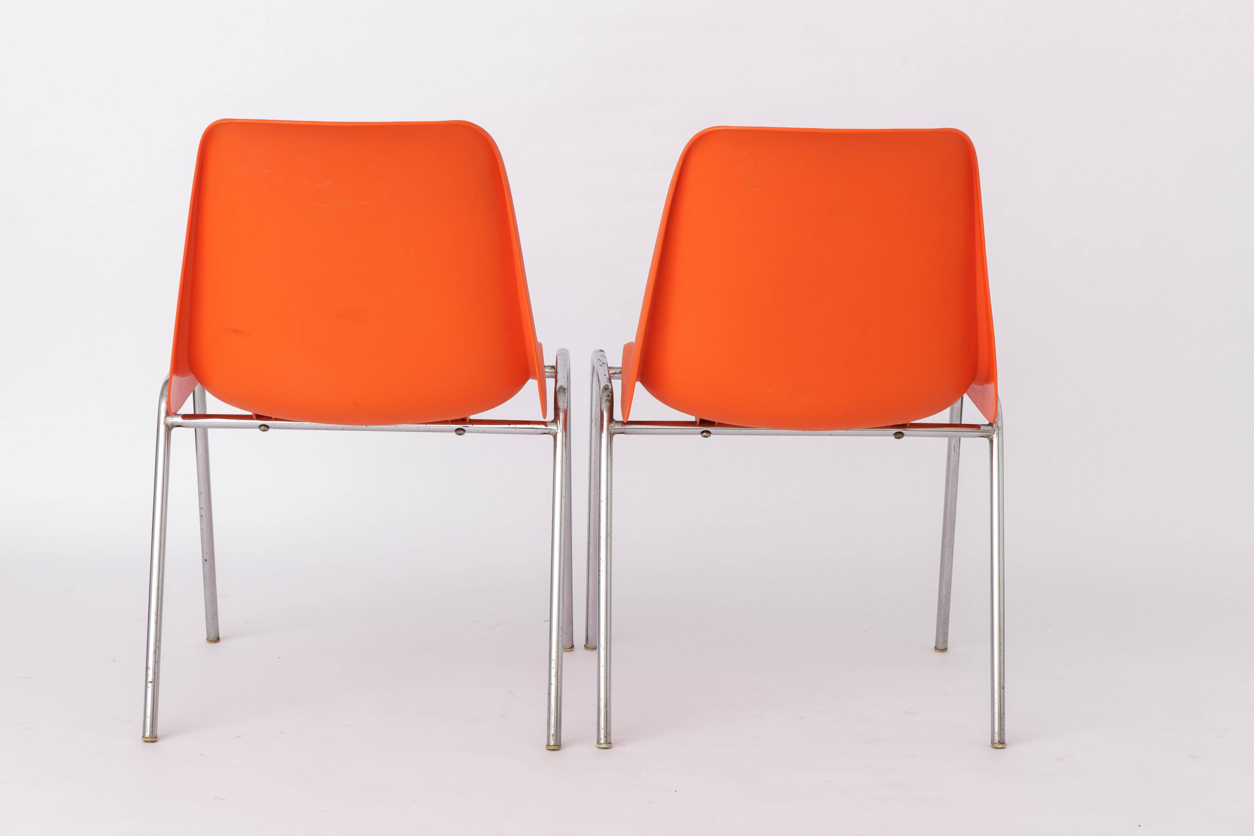 12 Stacking Chairs Vintage 1970s, Germany