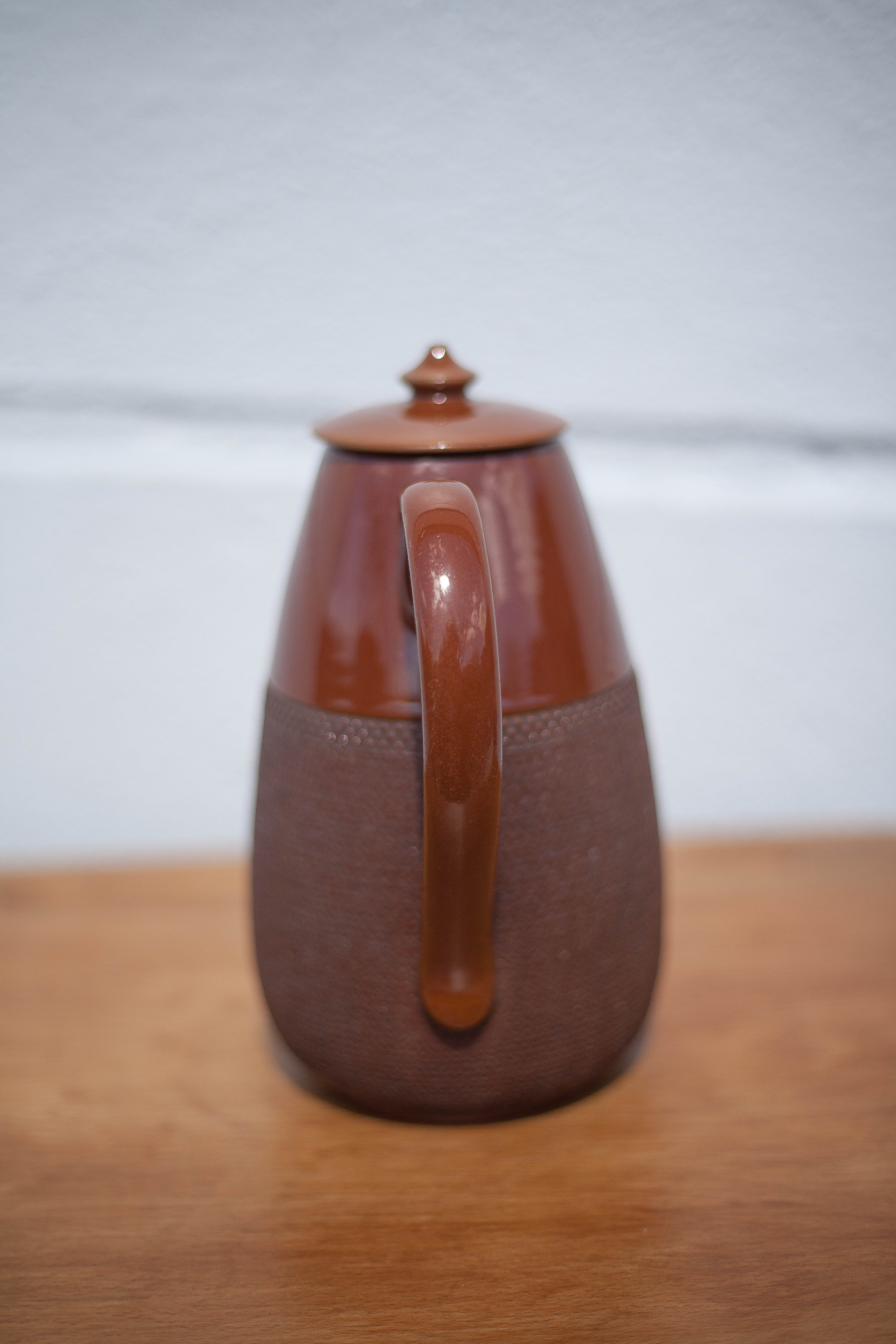 Glazed clay coffee or tea maker