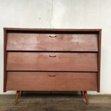 Plain color shoe cabinet of the 50s with compass feet