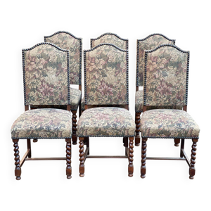 6 chaises à manger louis - xiii