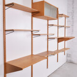 Scandinavian oak hanging bookcase - 1970