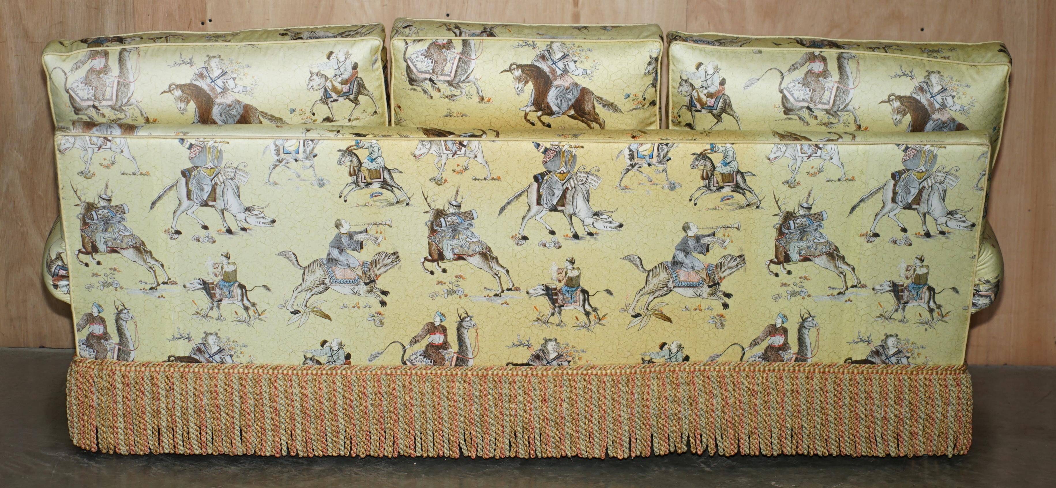 Canapé Peter Dudgeon Fitzwilliam Chinoiserie style upholstery