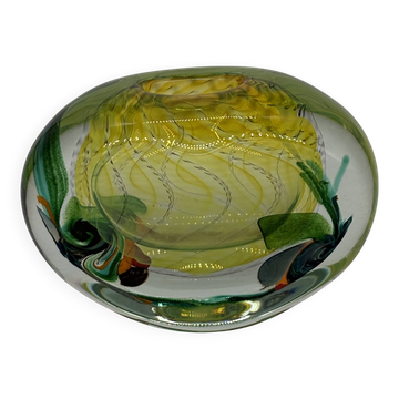 Murano vase yellow Robert Pierini