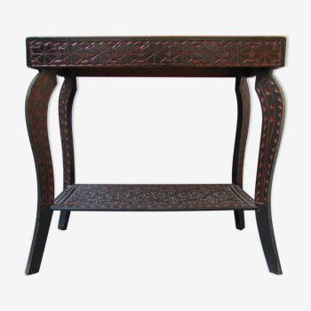 Oriental-style wooden side table