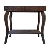 Oriental-style wooden side table