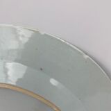 Plate in porcelain blue and white china xviii floral decoration