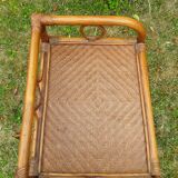 Commode en rotin vintage