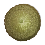 Round pleated velvet cushion