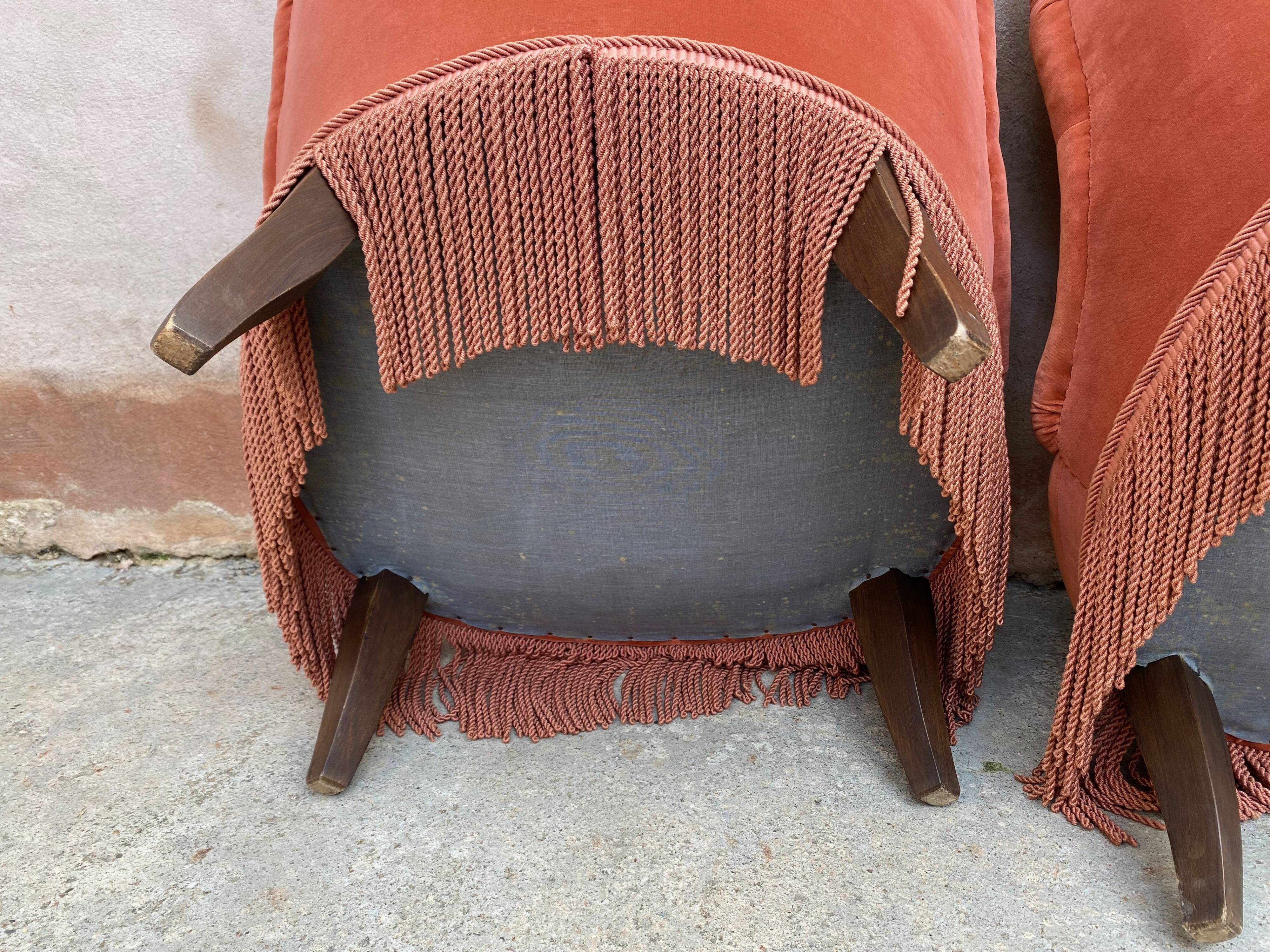 PAIR OF TOAD ARMCHAIRS