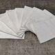 Serviettes de table anciennes damassées décor fleurs lot de9
