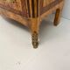 Commode 4 tiroirs marqueterie plateau marbre vert