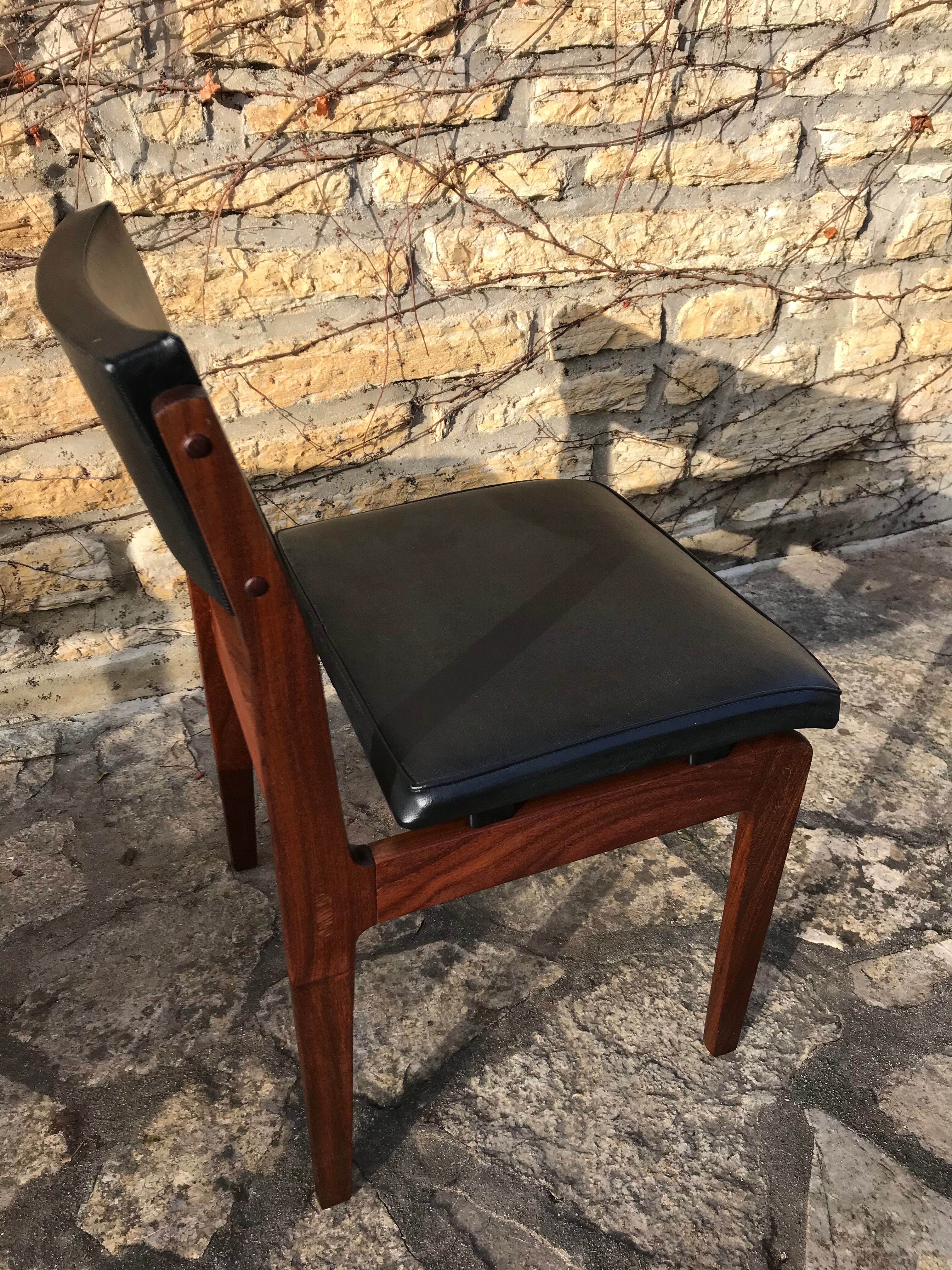 Wooden chair and skai