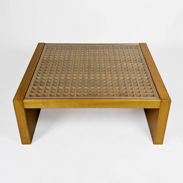 Table basse italienne en frêne, 1970