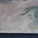 Small oil on canvas "A dune" 40 x 50
