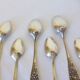 3 small spoons + 3 vintage silver-plated metal mocha spoons