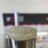 Set of green Formica stools 27 x 44