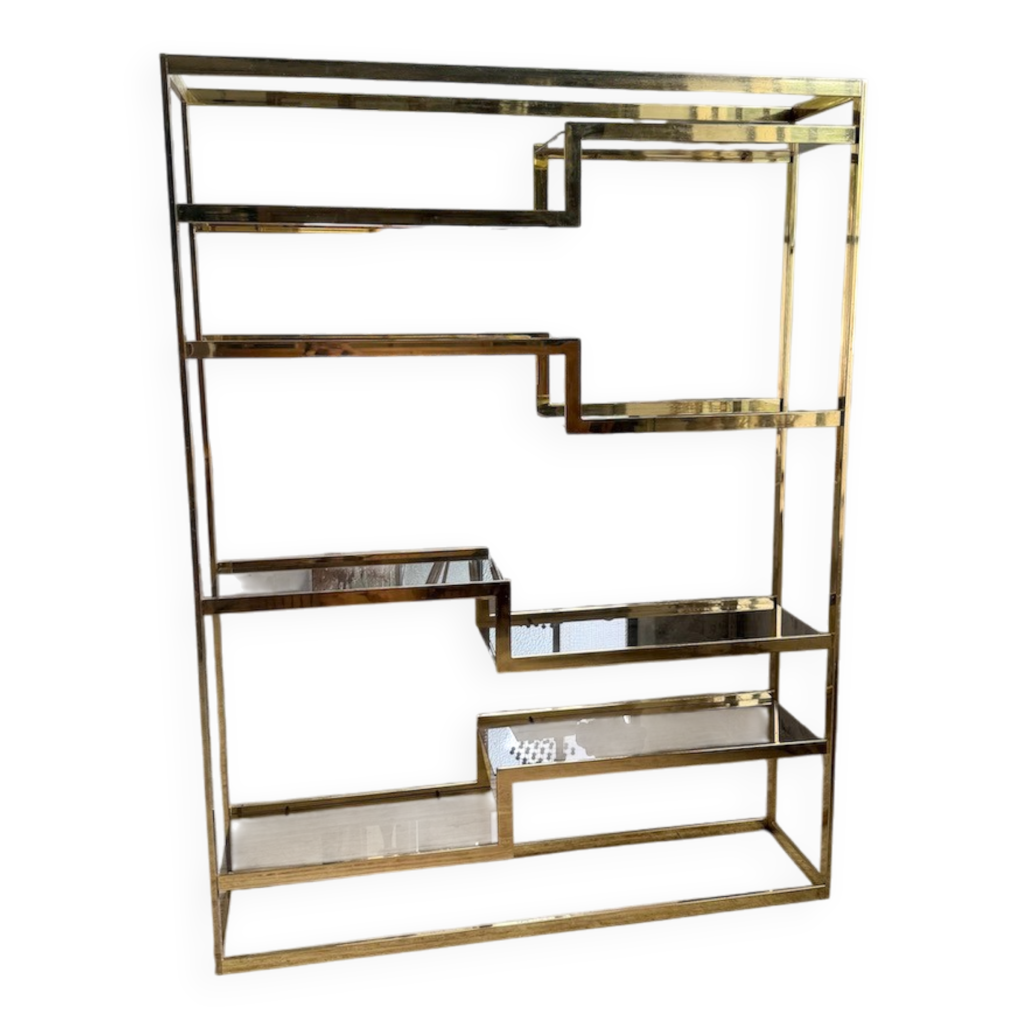 Brass shelf 1970 Belgo Chrom regency
