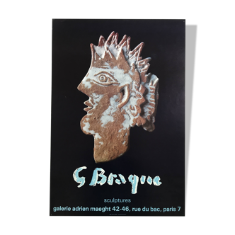 Georges BRAQUE (d'ap.) Galerie Adrien Maeght, 1985. Affiche originale