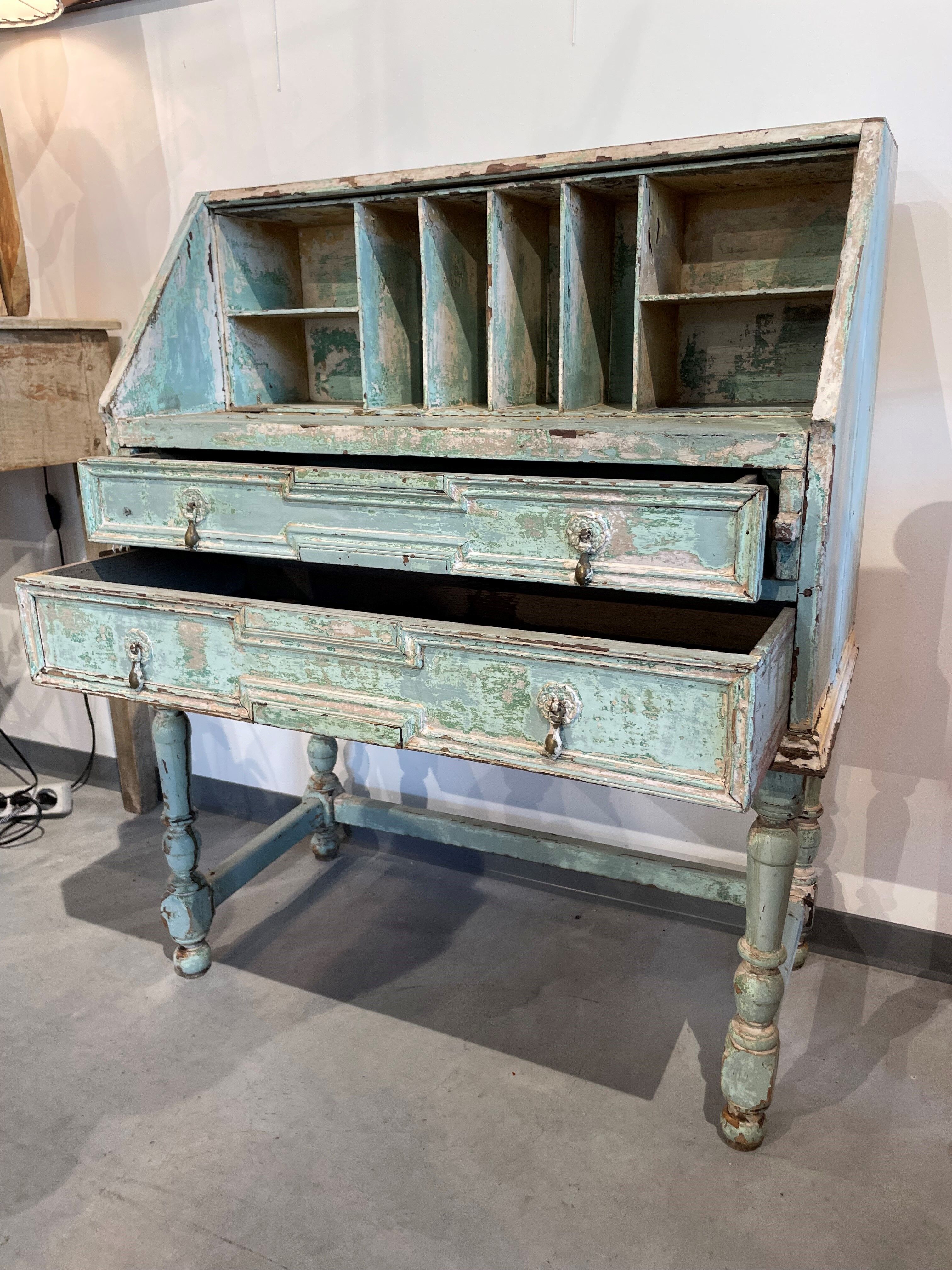 Secretary in ancient teak