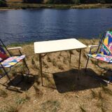 2 fauteuils et table de camping Lafuma