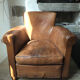 Fauteuil club en cuir