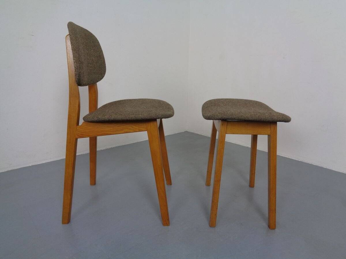Set of Beech Chair & Stool, 1960s