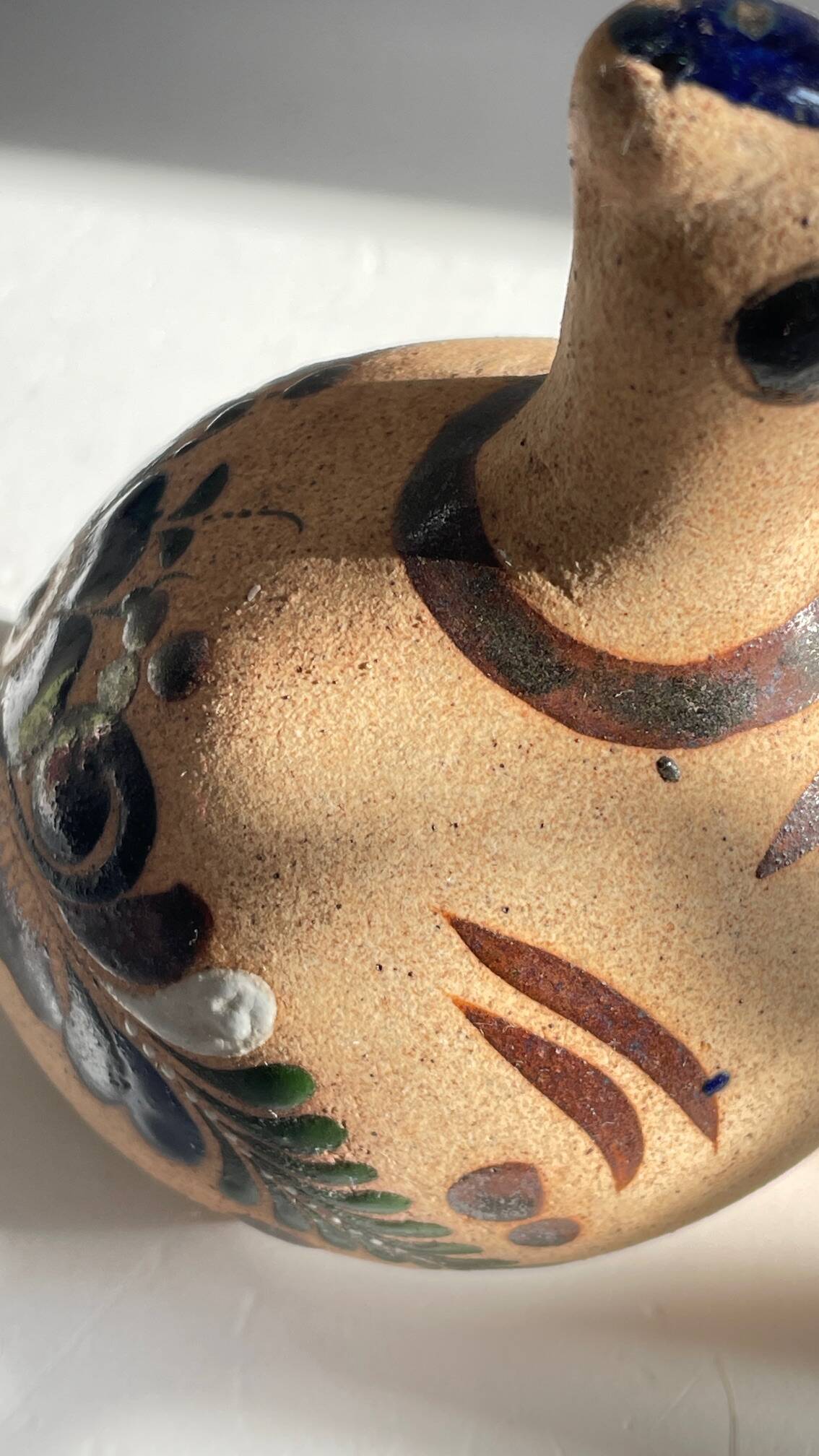 Bird handmade stoneware mexico vintage