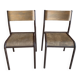 Chaises écolier vintage