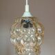 Amber bubbled glass walker / vintage 60s-70s