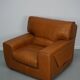 Roche Bobois leather club chair with beige/cognac collar – France, circa 1980