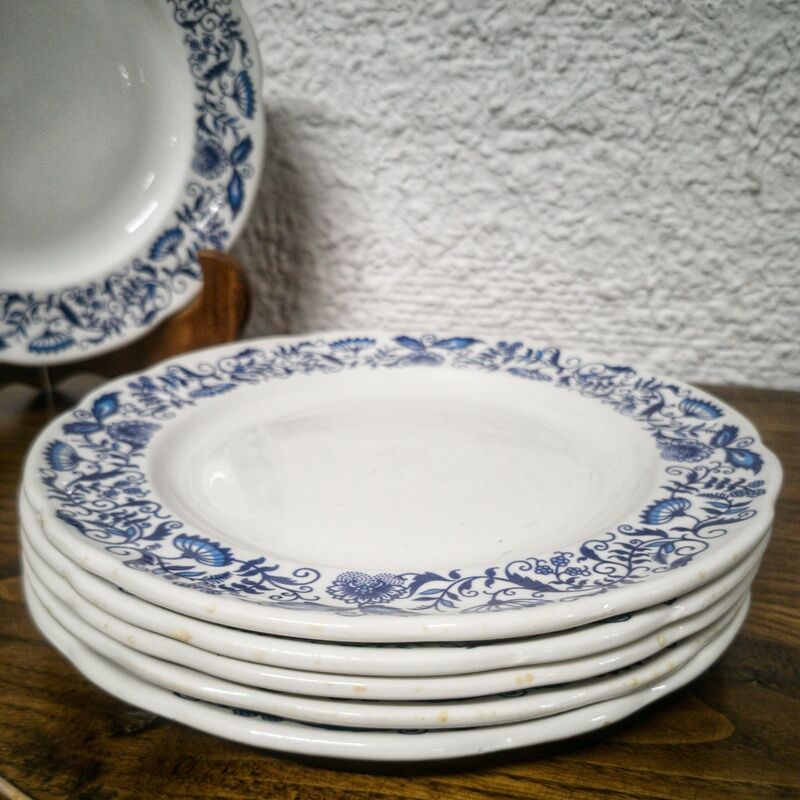 6 Pyroblan porcelain plates