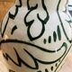 Terracotta vase Morocco floral pattern