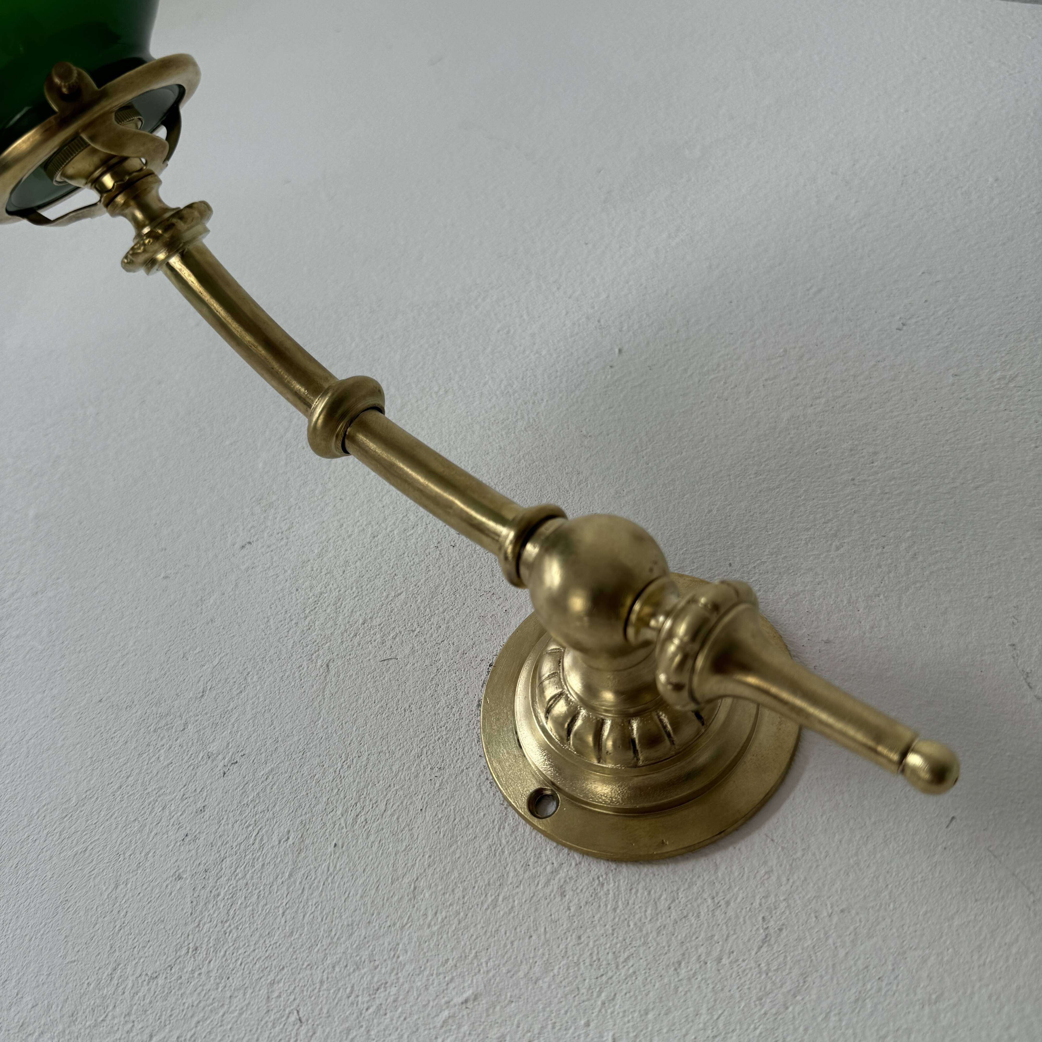 Old vintage opaline articulated wall light