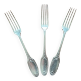 Christofle - Set of 3 Marie Antoinette model table forks in silver-plated metal