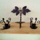 Wrought iron candlesticks year 60 vintage.