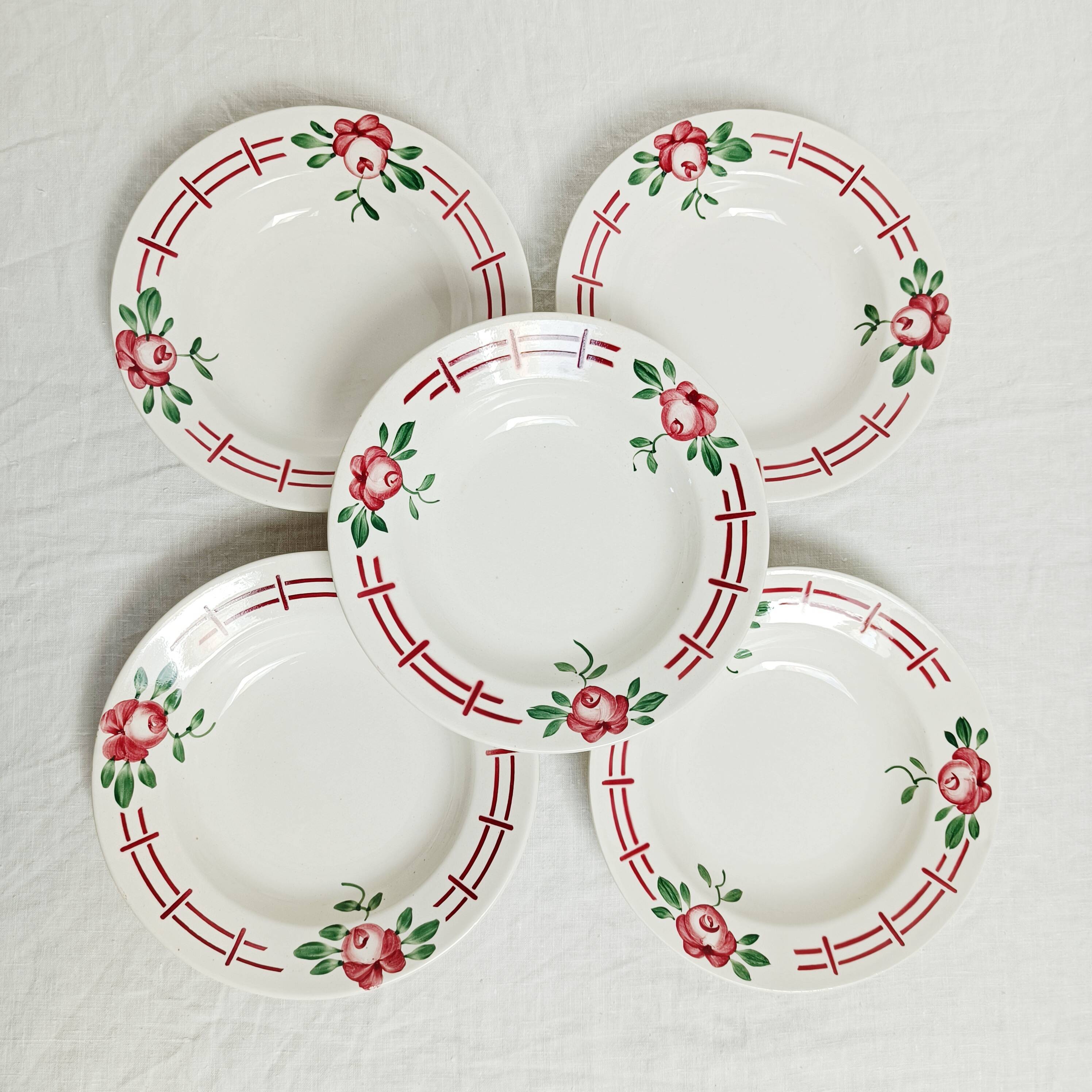 5 hollow plates Digoin Castile