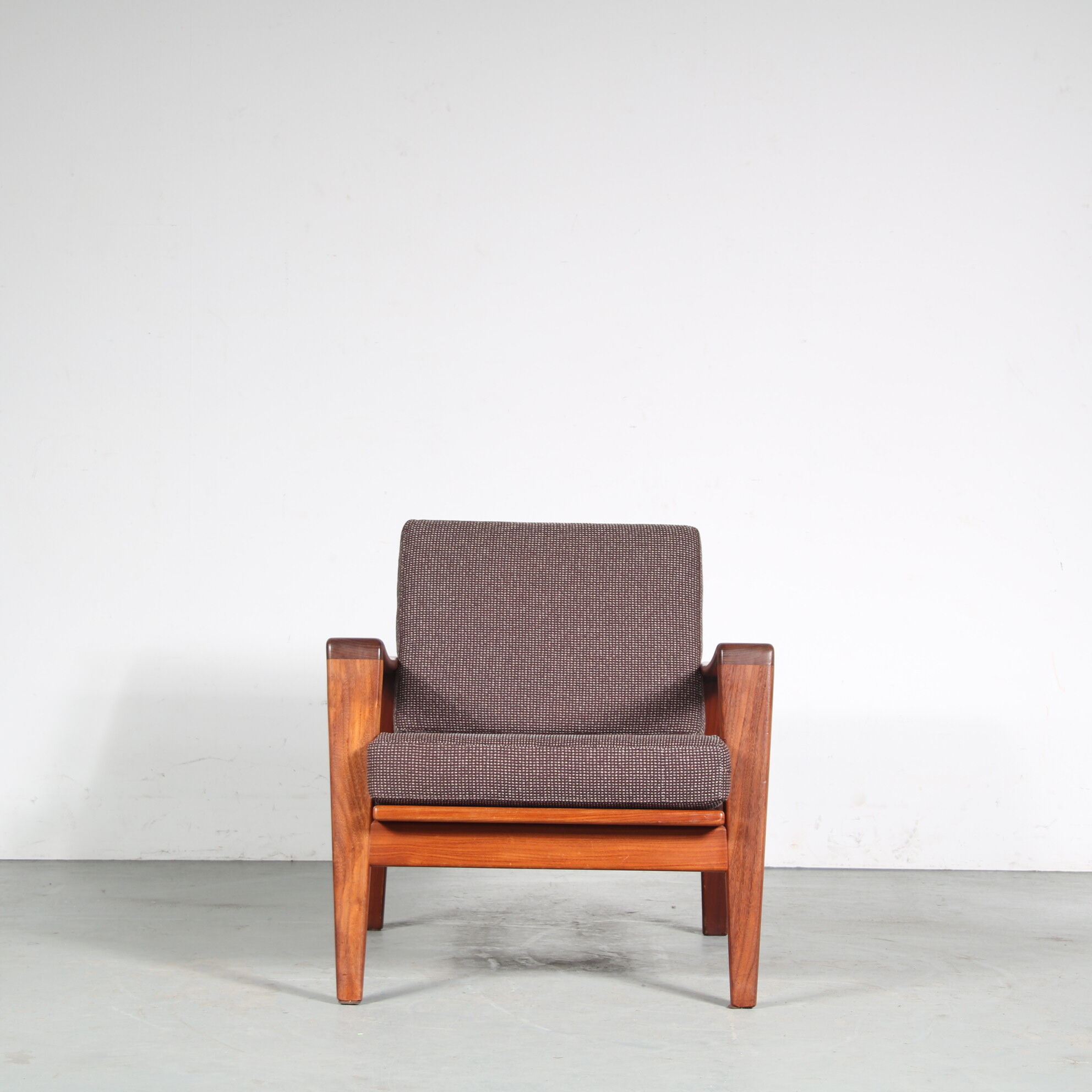Arne Wahl Iversen lowback chair for Komfort, Denmark 1960