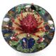 Pair of large wall plates Palissy Álvaro José Caldas da Rainha early 20th century
