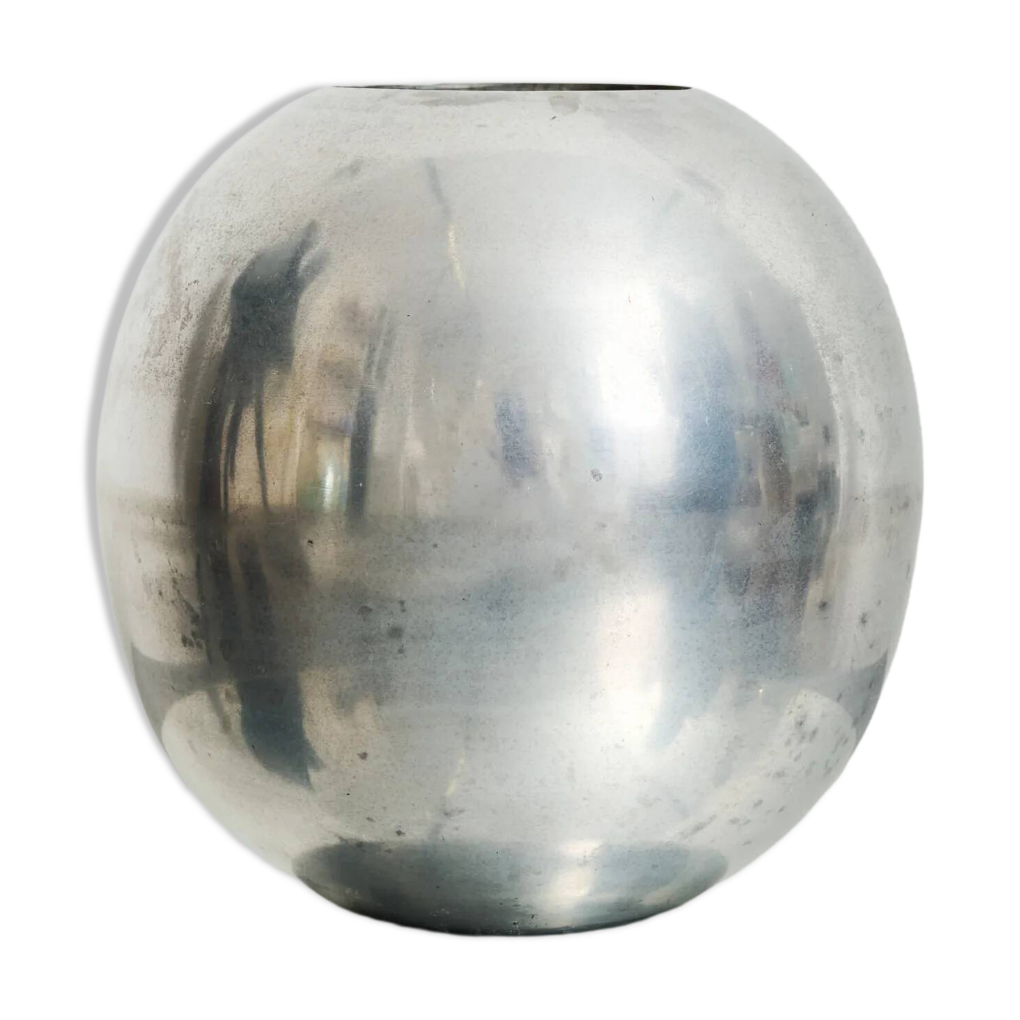 Sphere ball vase in cast aluminium, 1970