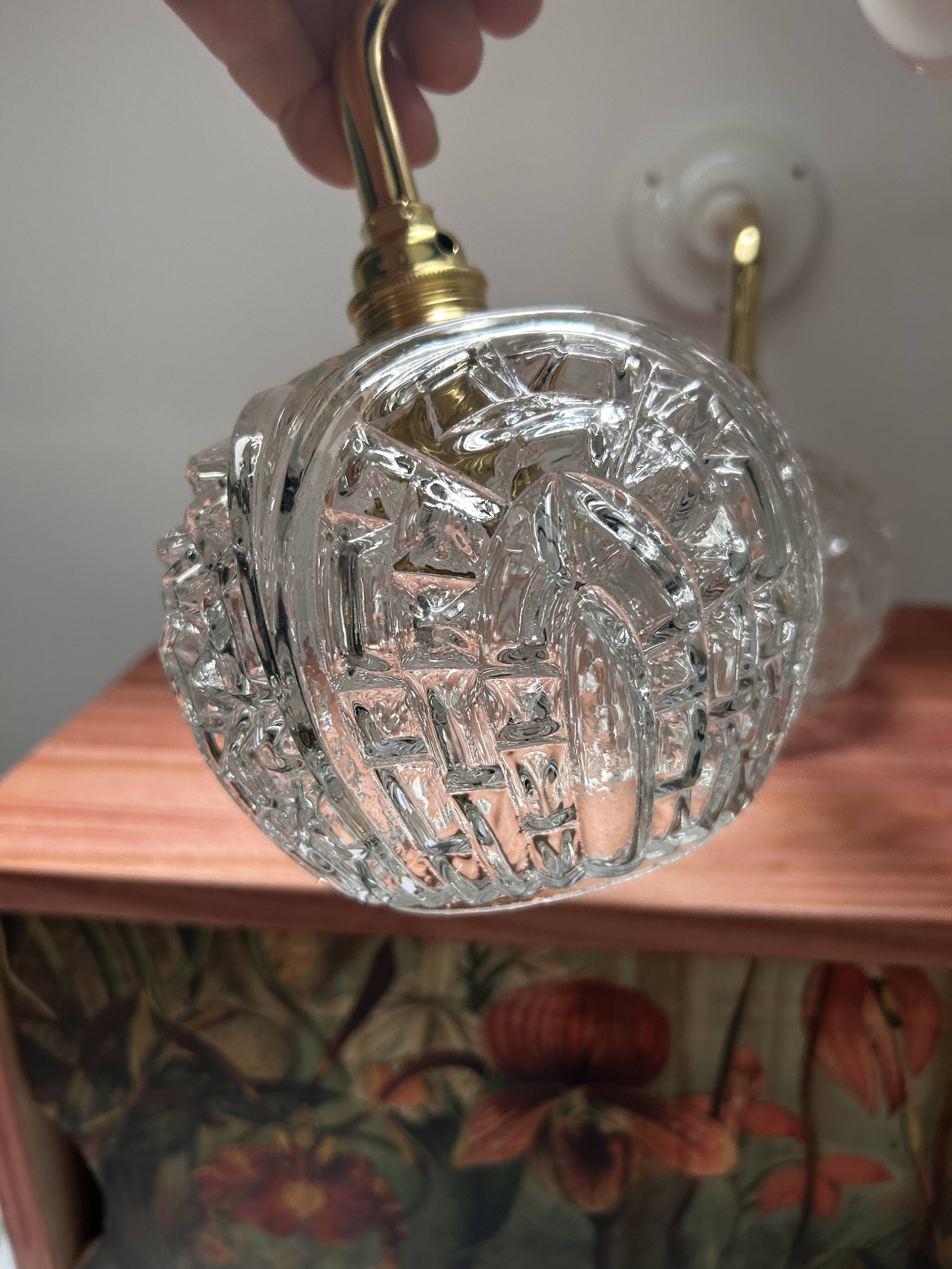Pair of vintage globe wall lights