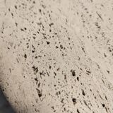 Italian dining table with a travertine top.