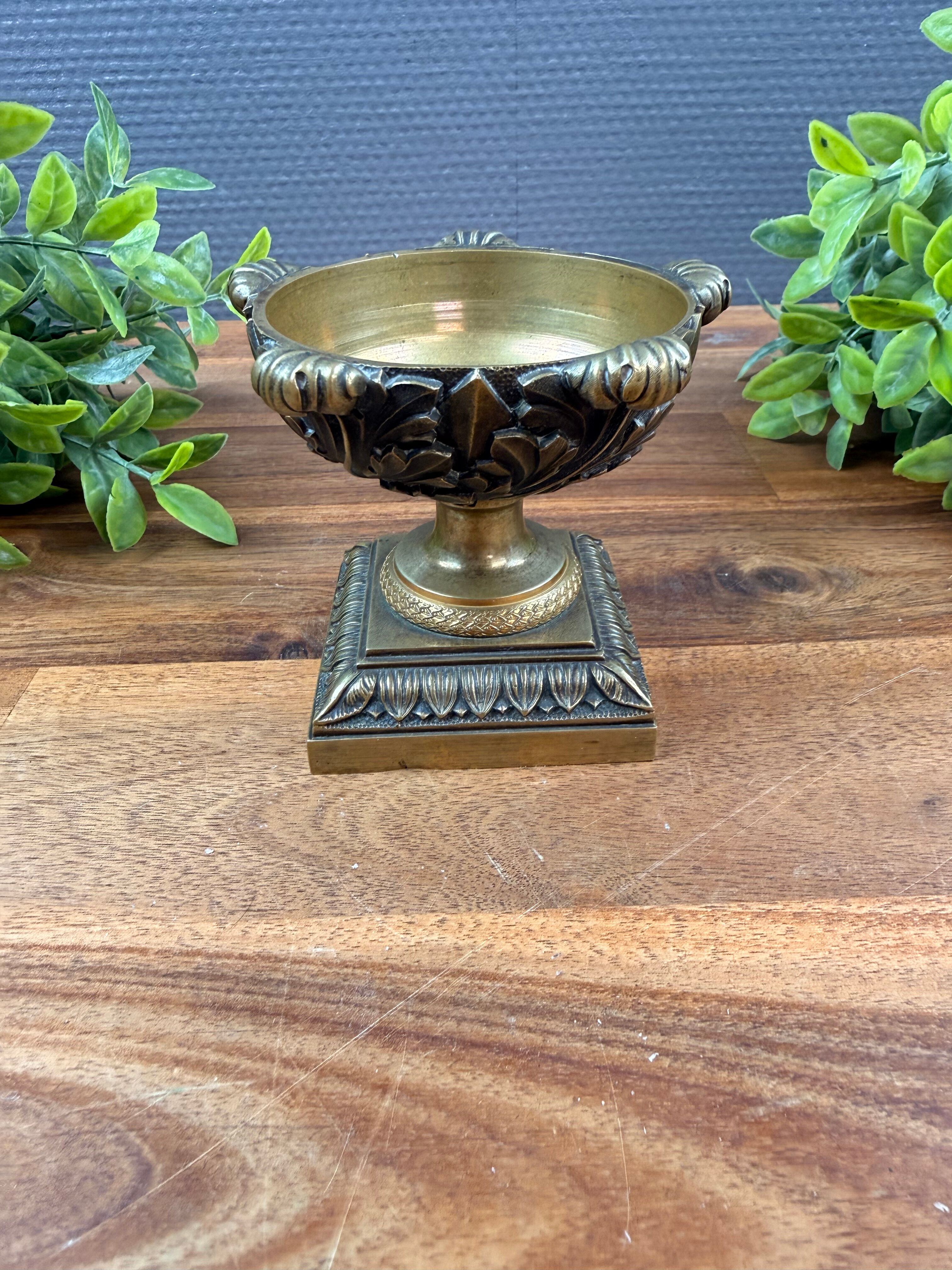Empire Style Bronze Cup on Pedestal