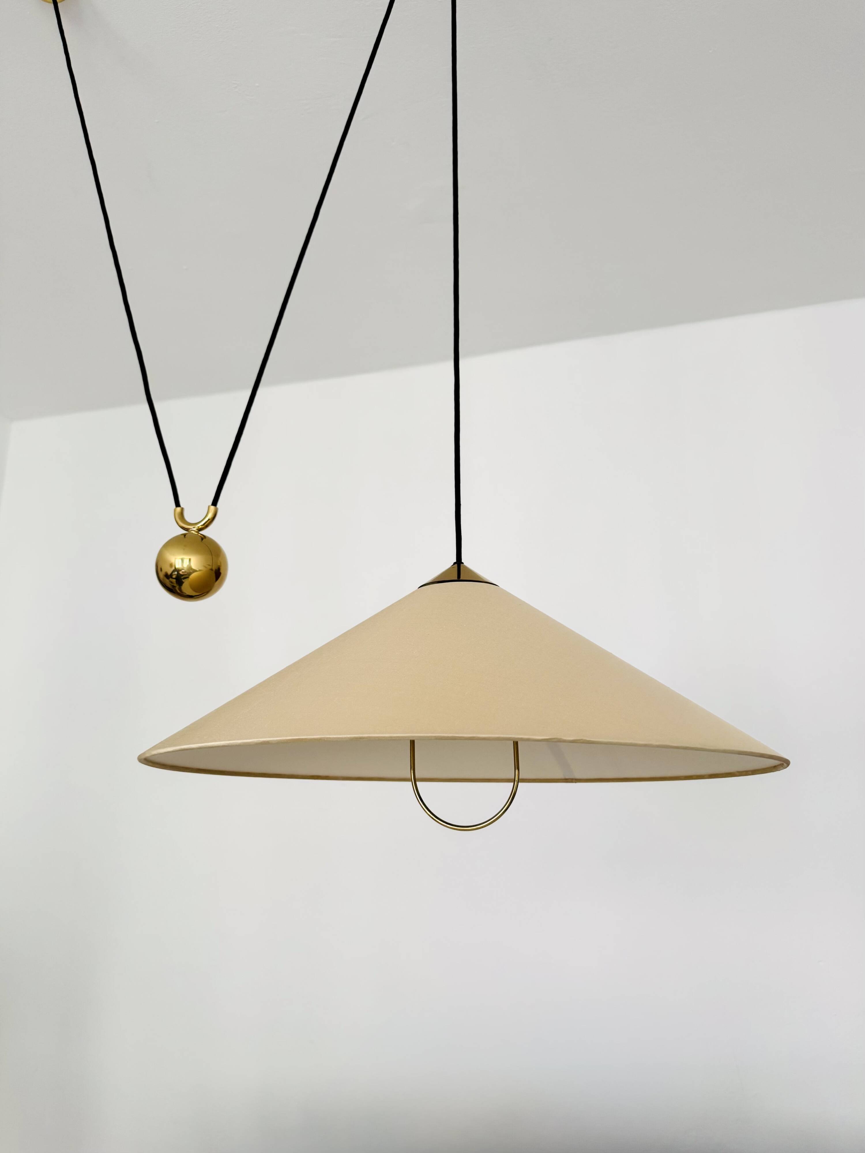 Large Adjustable Pendant Lamp with Counterweight by Florian Schulz