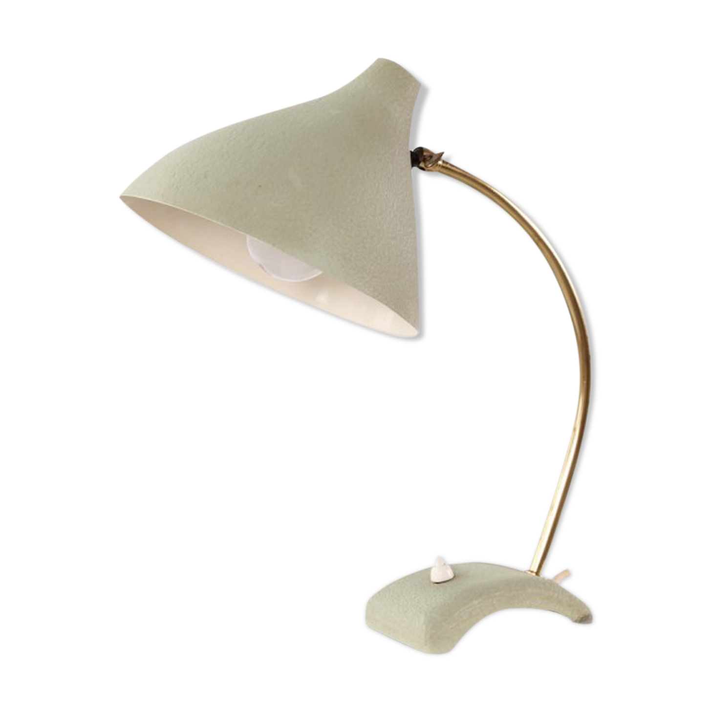 Brass and shrink paint table lamp from the 1950s