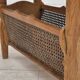 1970s, Danish newspaper side table. Solid oak wood, furniture mesh.